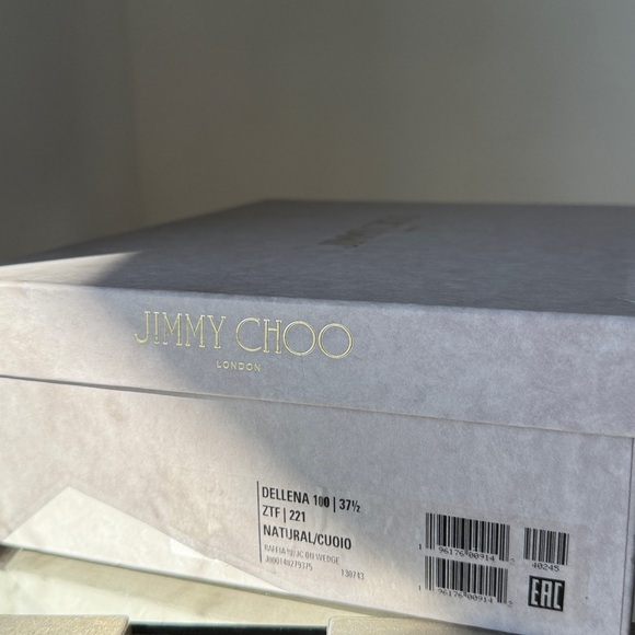 Like new Jimmy Choo Heloise 120MM Leather Platform Sandals $995 38.5 - Picture 16 of 16